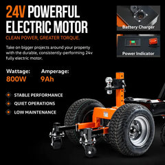Super Handy Electric Trailer Dolly Pro - 24V 9Ah Battery, 7500Lbs Towing Capacity GU0094-FBA